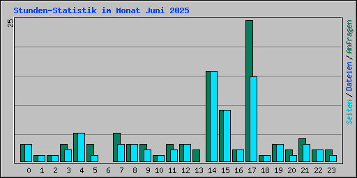 Stunden-Statistik im Monat Juni 2025