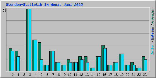 Stunden-Statistik im Monat Juni 2025