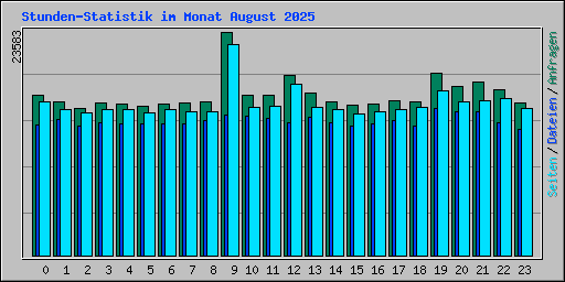 Stunden-Statistik im Monat August 2025